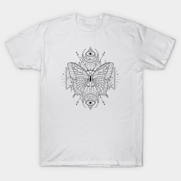 Swallowtail Butterfly | Sacred Geometry T-Shirt by CelestialStudio